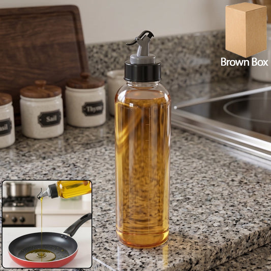 multipurpose oil dispenser bottle with flip top spout