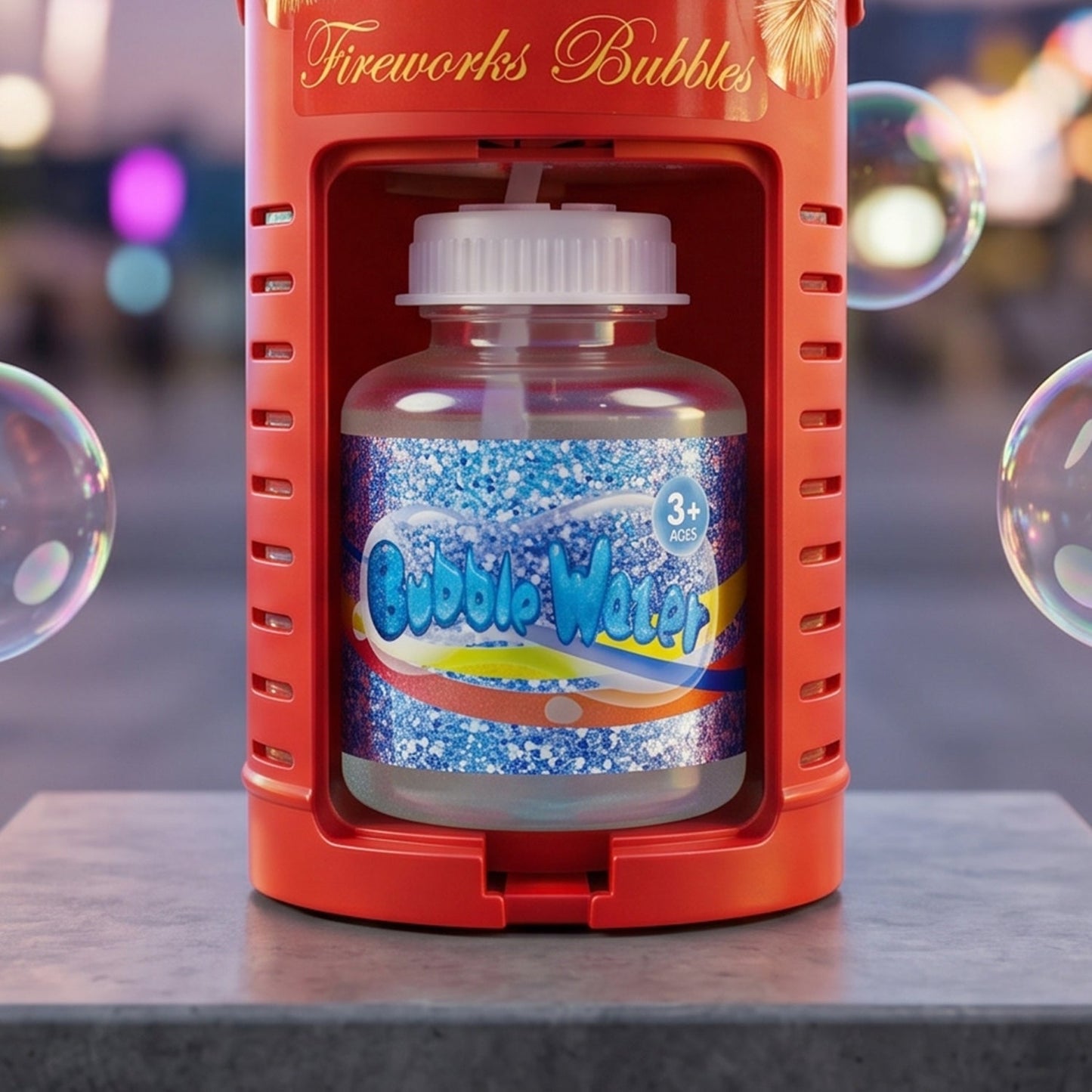 Automatic Bubble Machine Toy with LED Light Effects (1 Set)