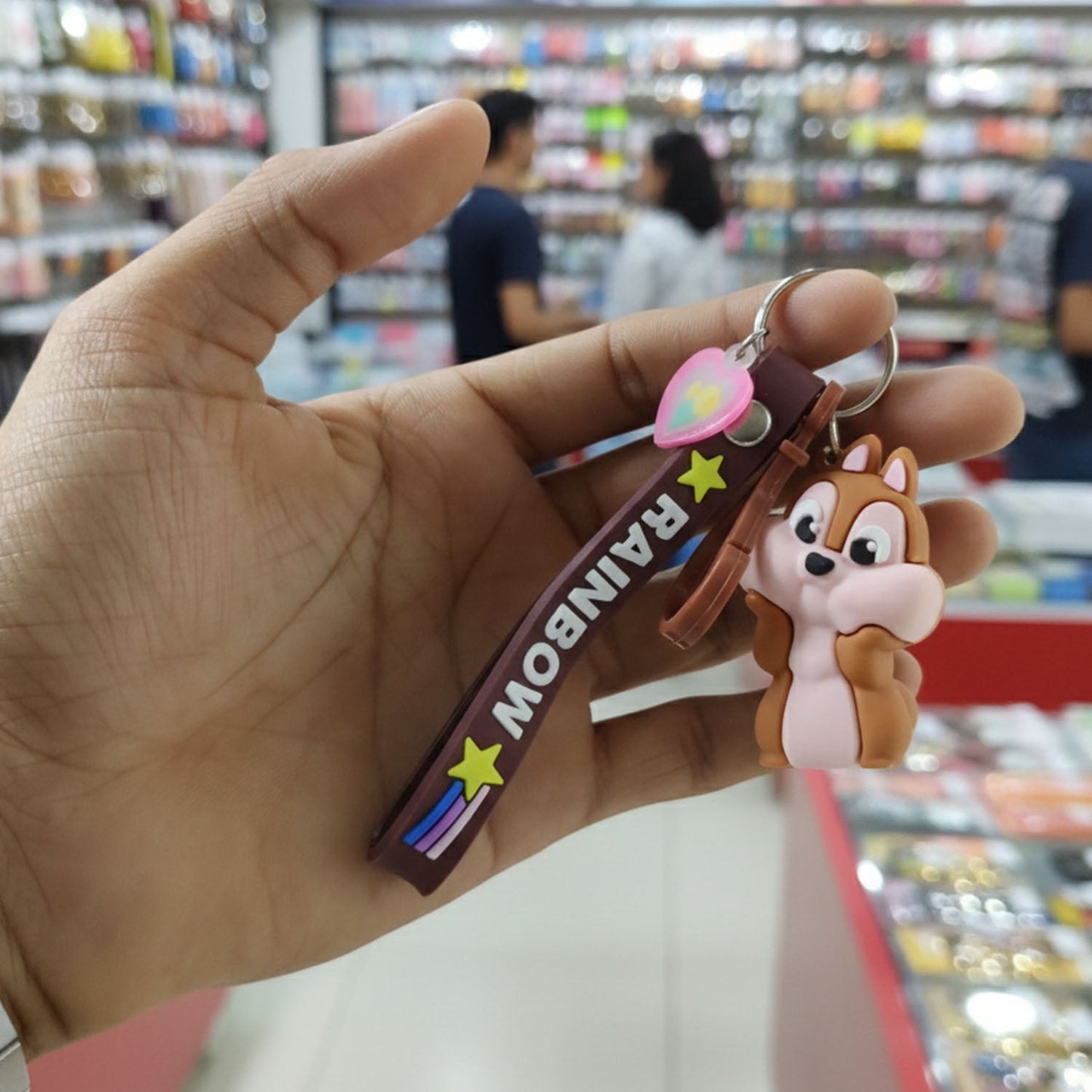 Soft silicone bag accessory keychain