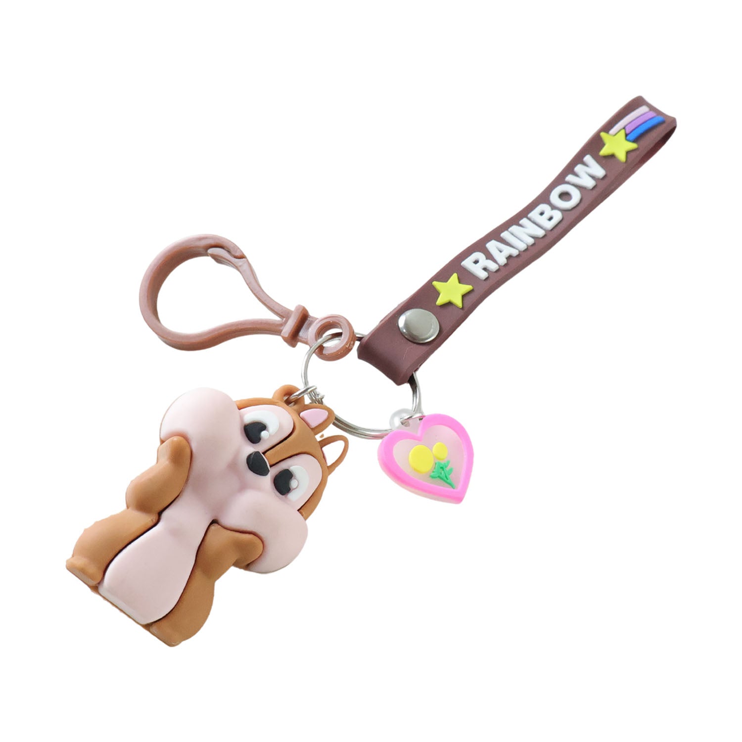 Trendy rainbow strap key holder