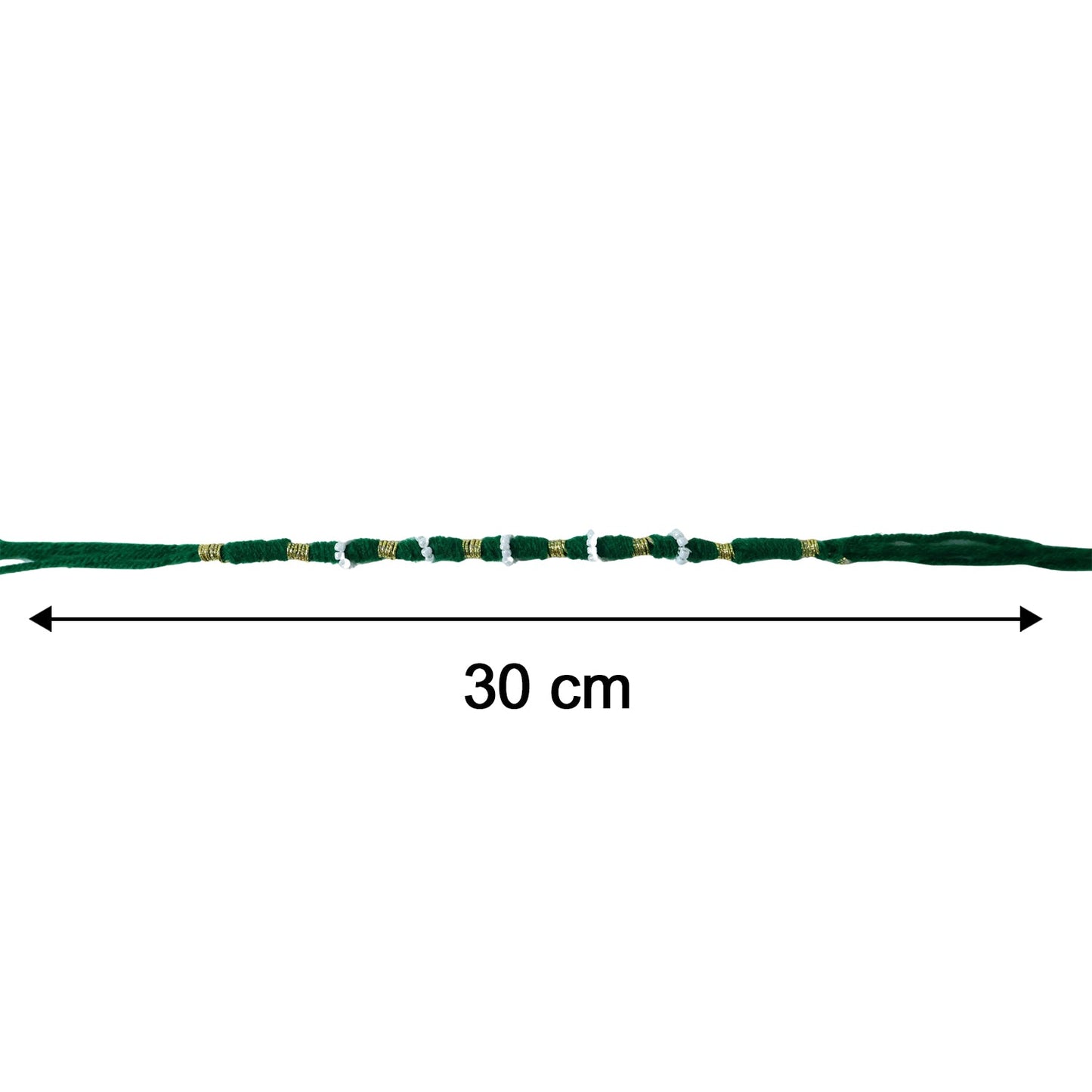 Traditional Green Pearl Beaded Rakhi (1 Pc, Mix Color)