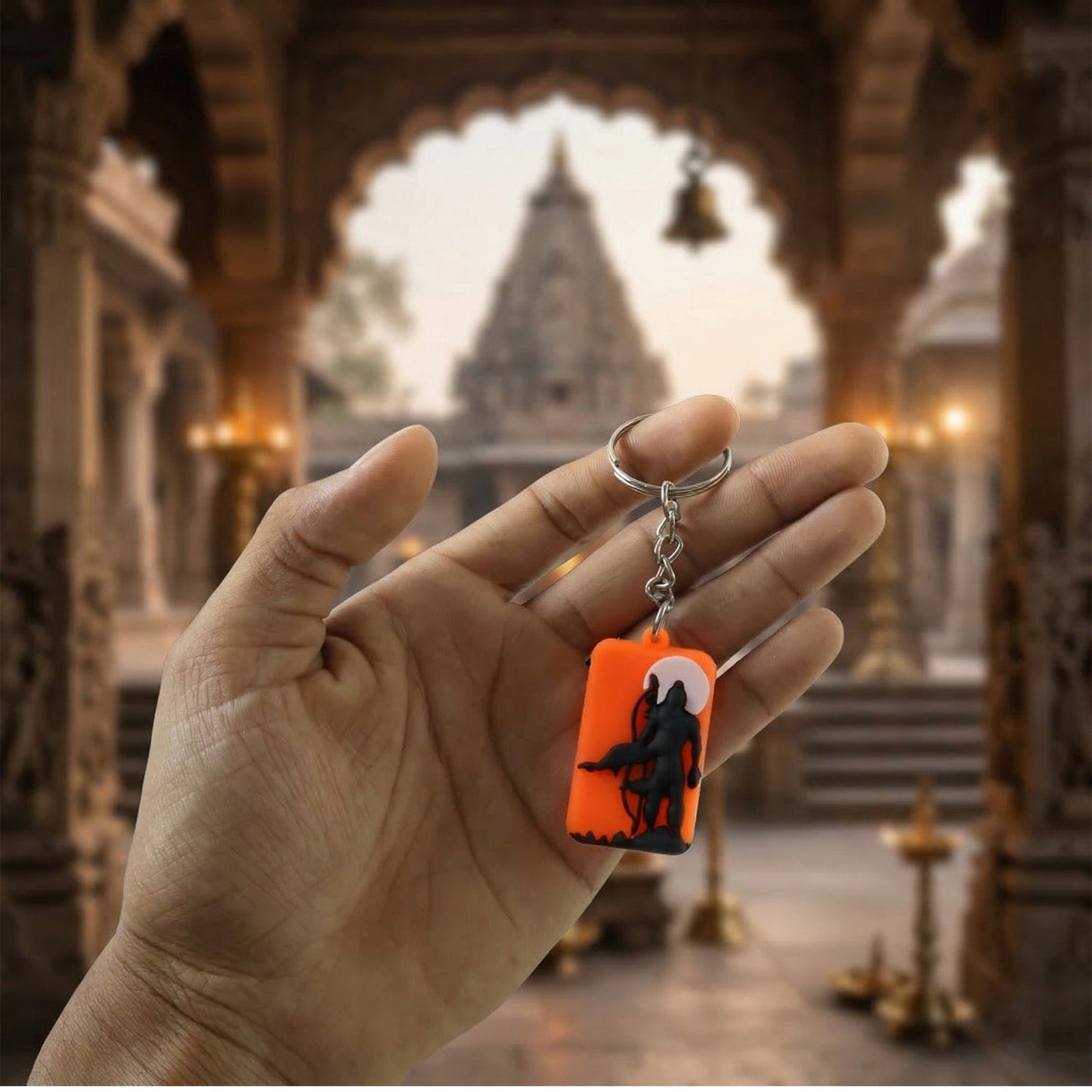 metal ram devotional keychain