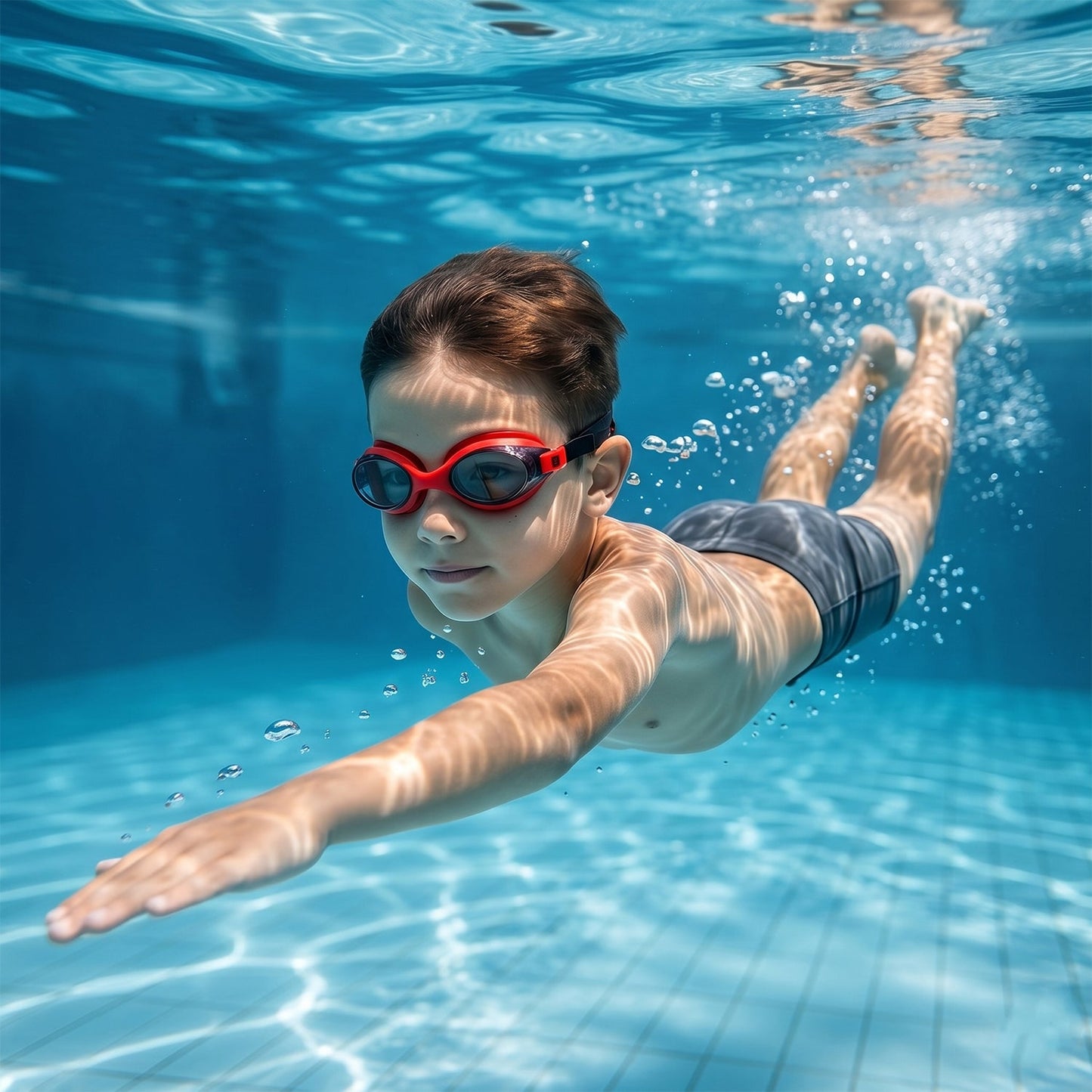 Red Swim Goggles