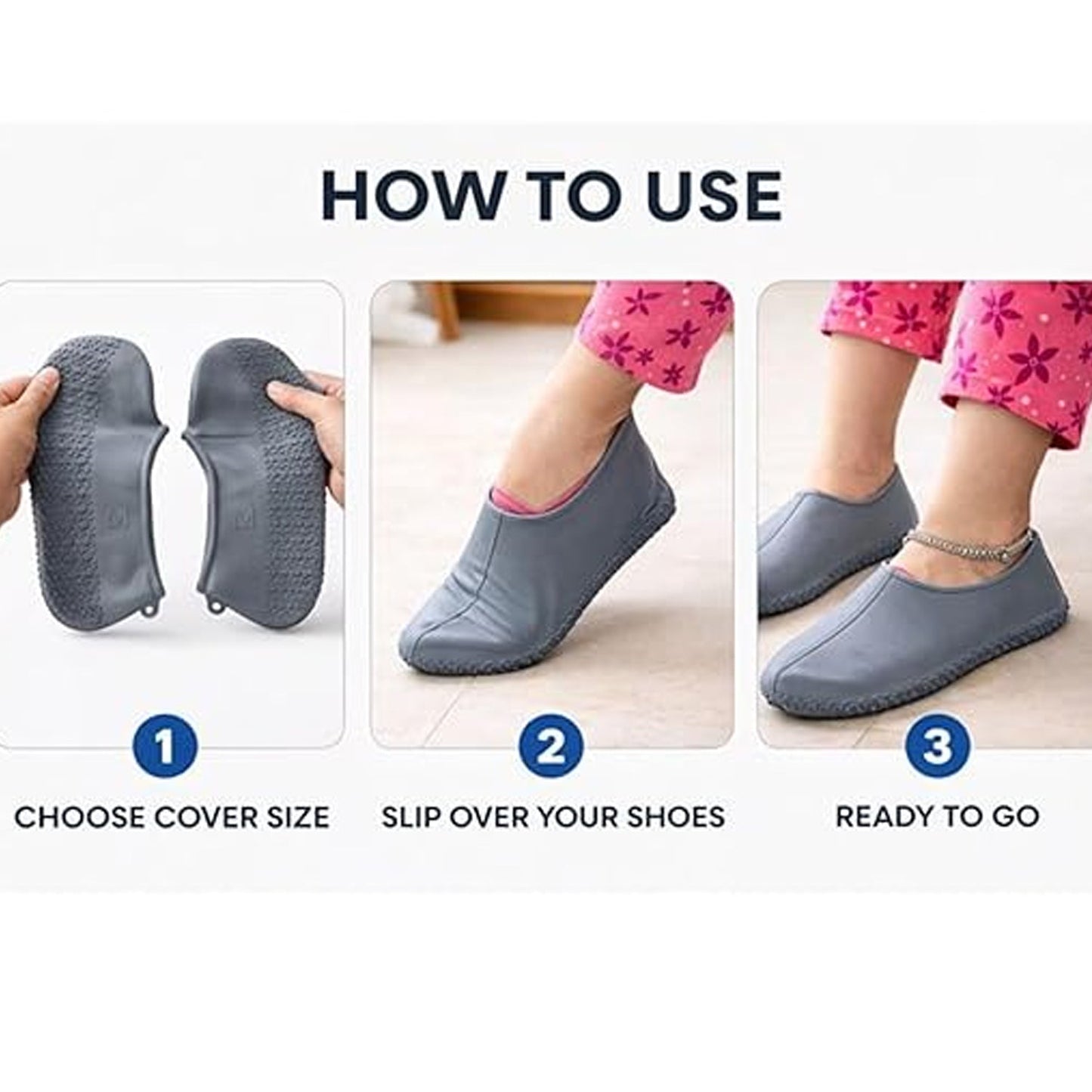 Small Silicone Shoe Covers: Waterproof & Anti-Skid for Rain & Bike