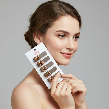 Elegant Bow Design Decorative Hair Clip Set (5 Pc)