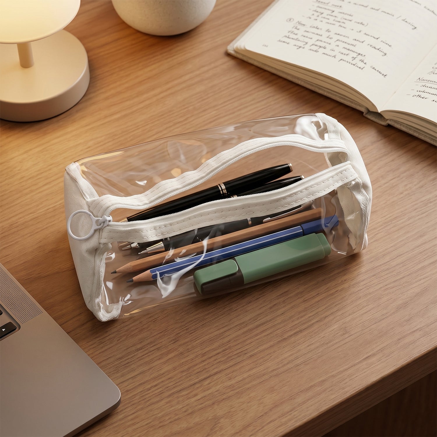 transparent pvc pencil case zipper