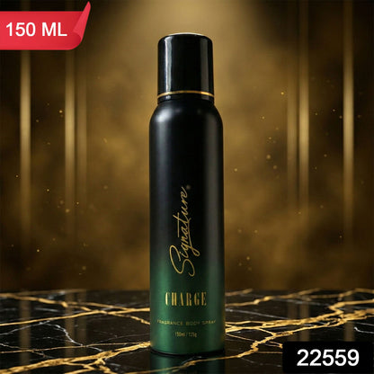 Signature charge deodorant spray packaging design