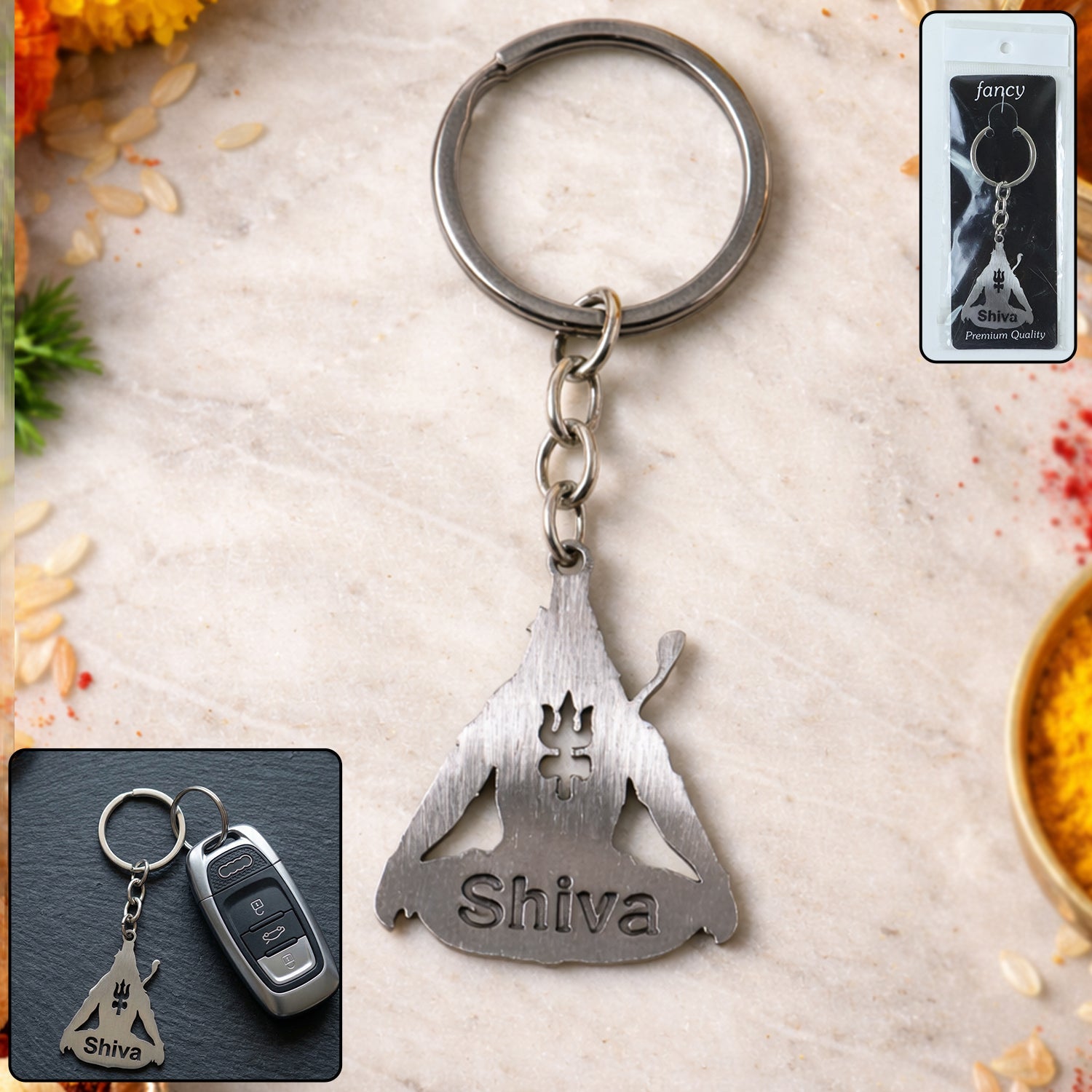 lord shiva trishul keychain