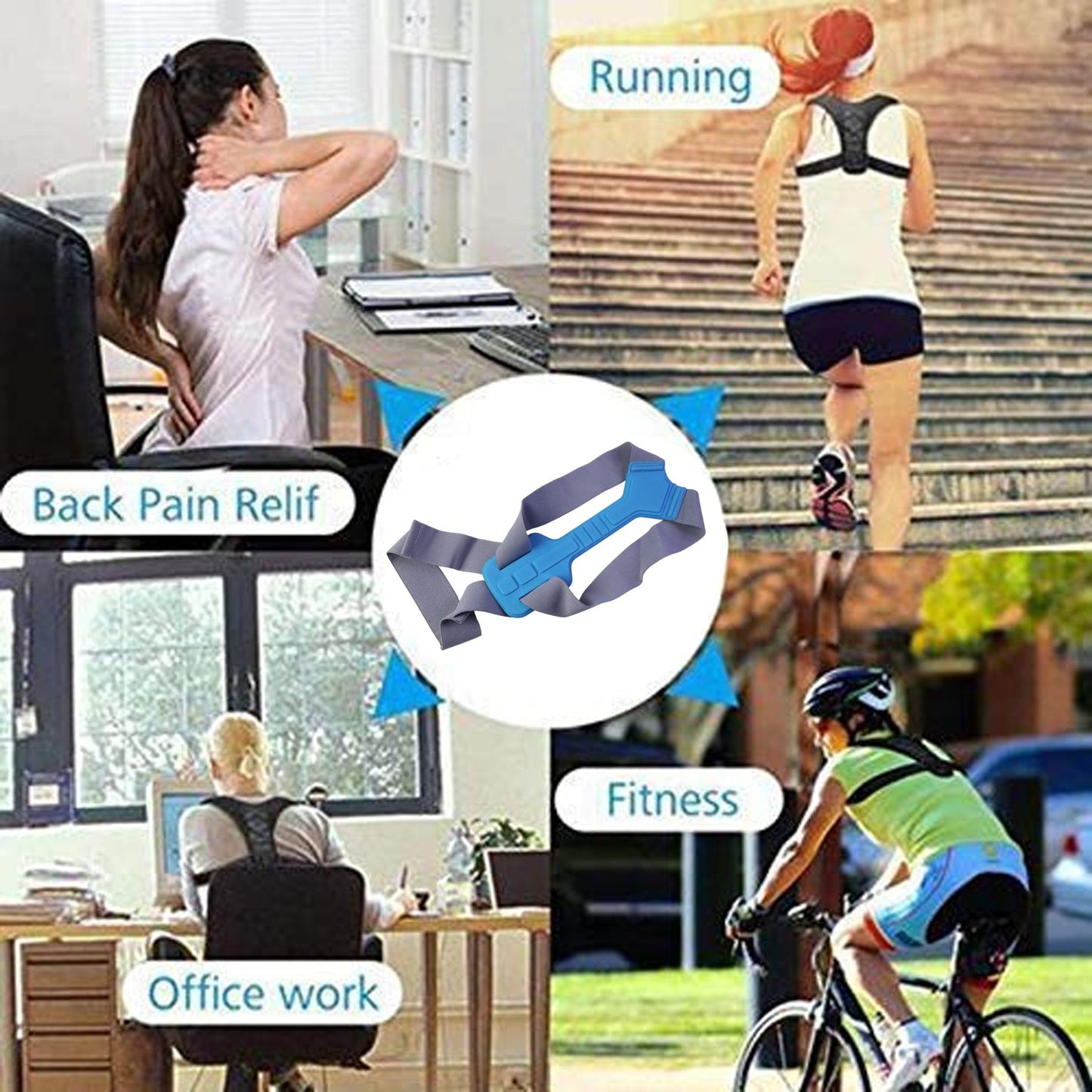 Ergonomic Adjustable Back Posture Corrector Support Belt (1 Pc, Small)