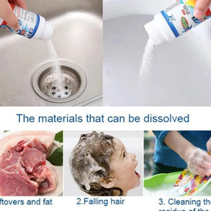 drain unclogging powder solution