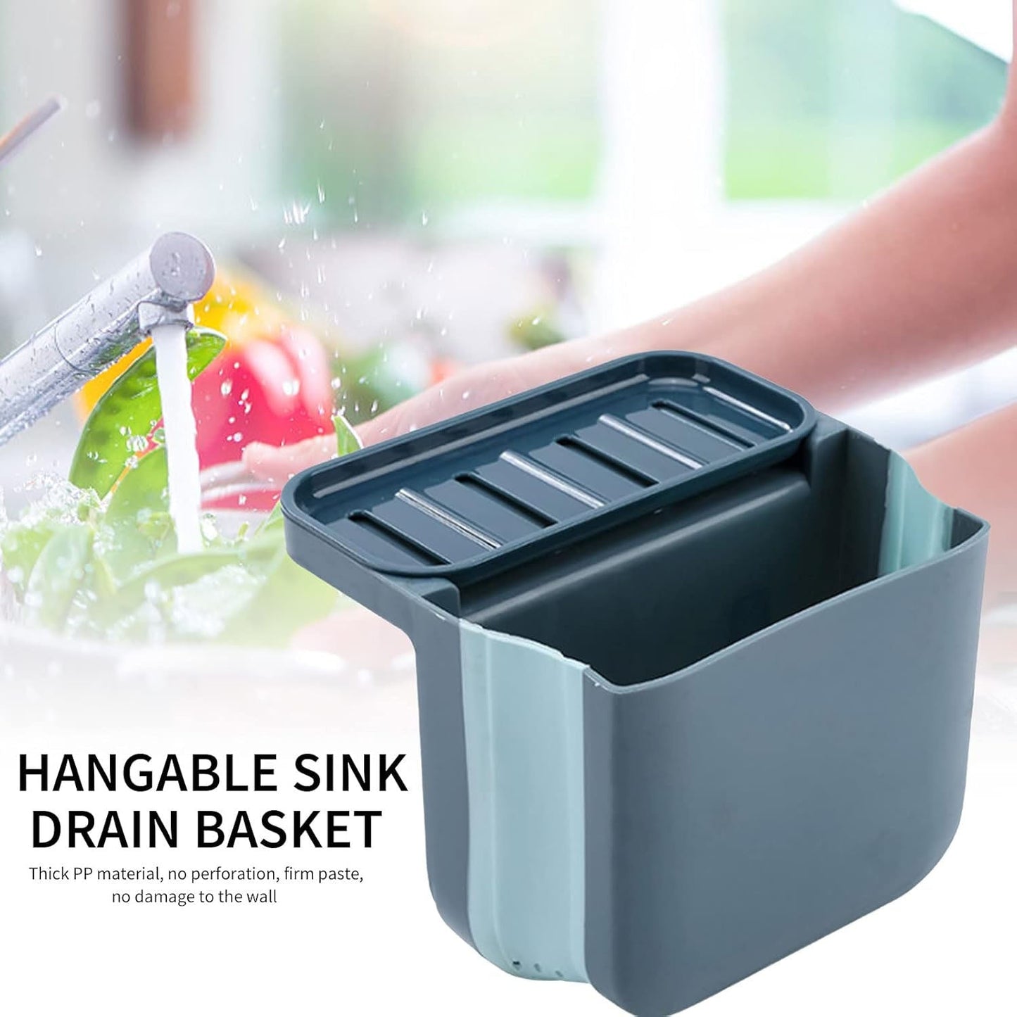 Drainable sink storage rack