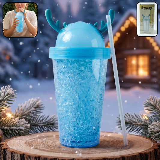 stylish swizzy jelly tumbler straw lid 500ml portable cup