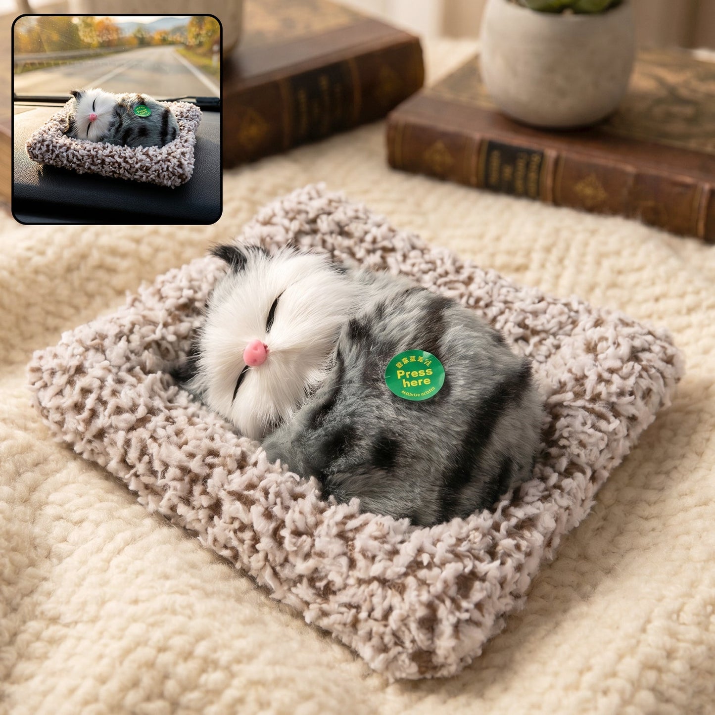 Decor Cat Open Eye Showpiece (1 Pc)