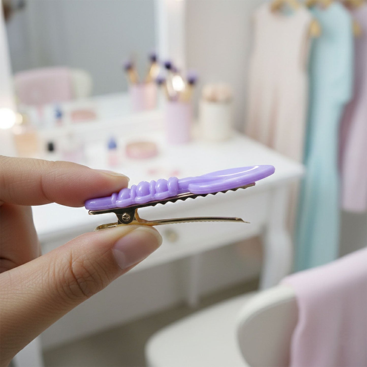 Cute Mini Spade & Leaf Shape Hair Clip Set (2 Pc)