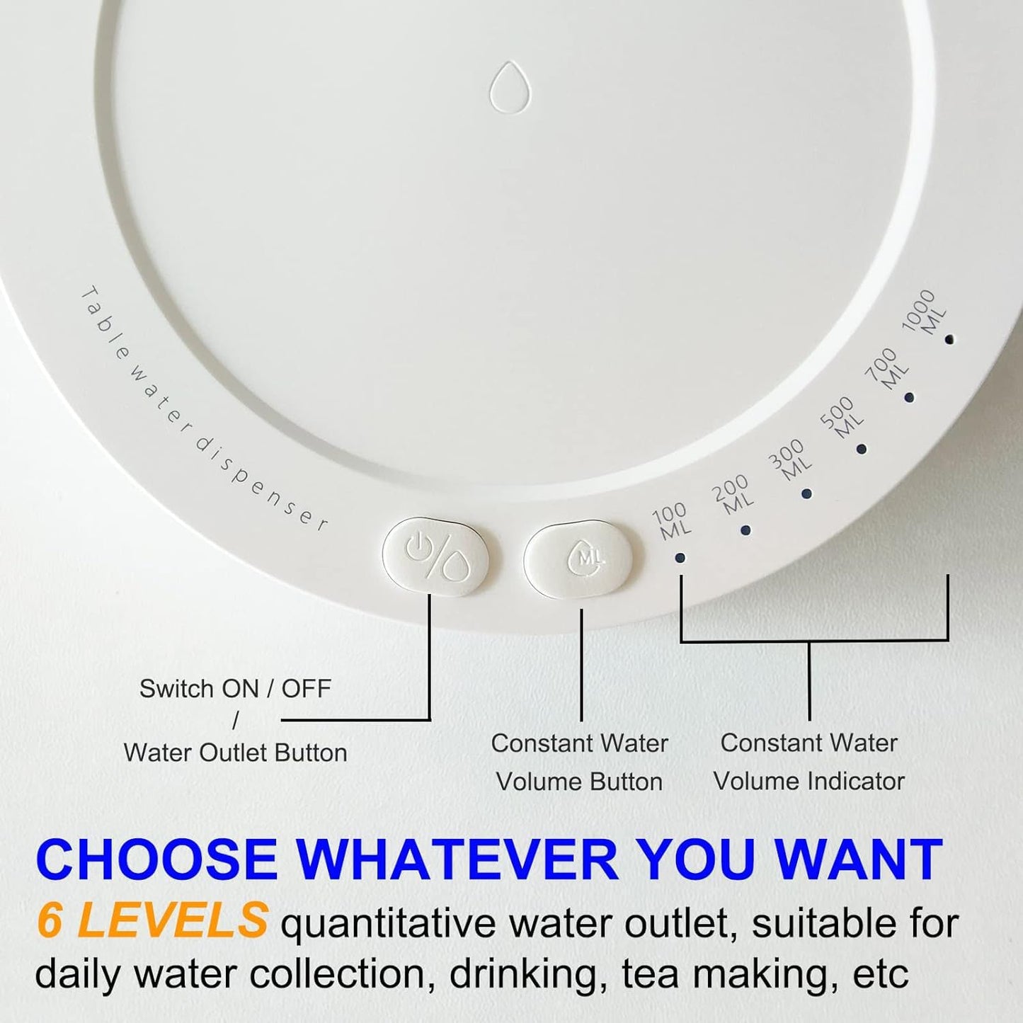 Smart Table Water Dispenser, Automatic Water Pouring System