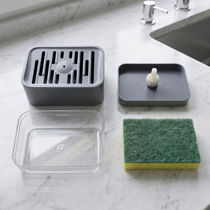 Soap Dispenser with Sponge Holder (1 Set)