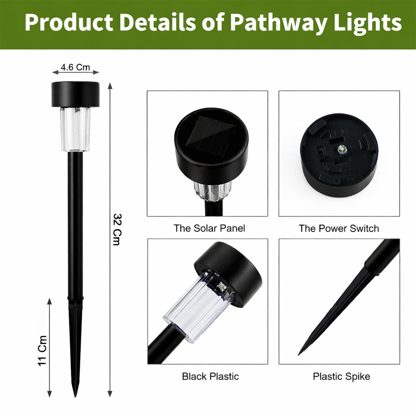 solar powered decorative lights for lawn path