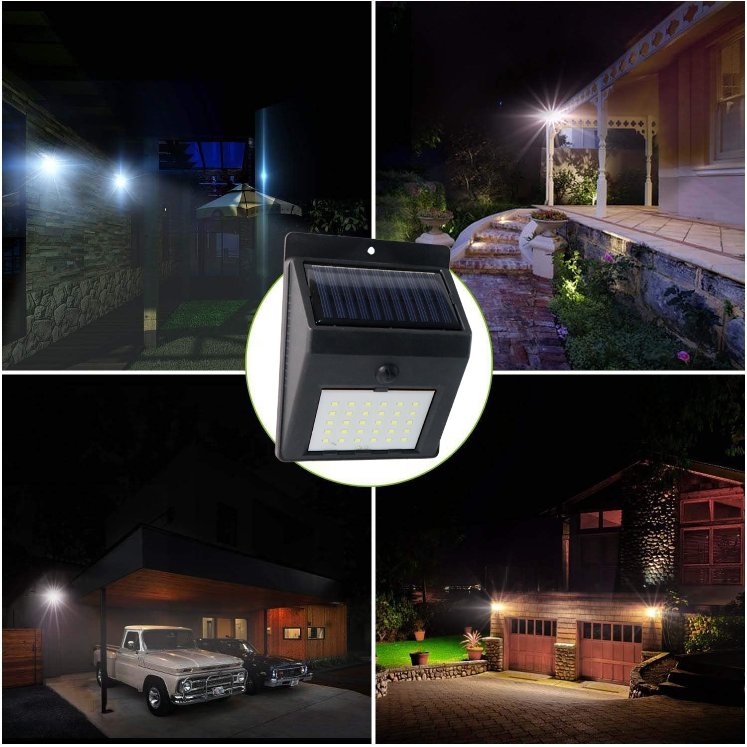  Solar Powered LED Wall Light - specs detail shot