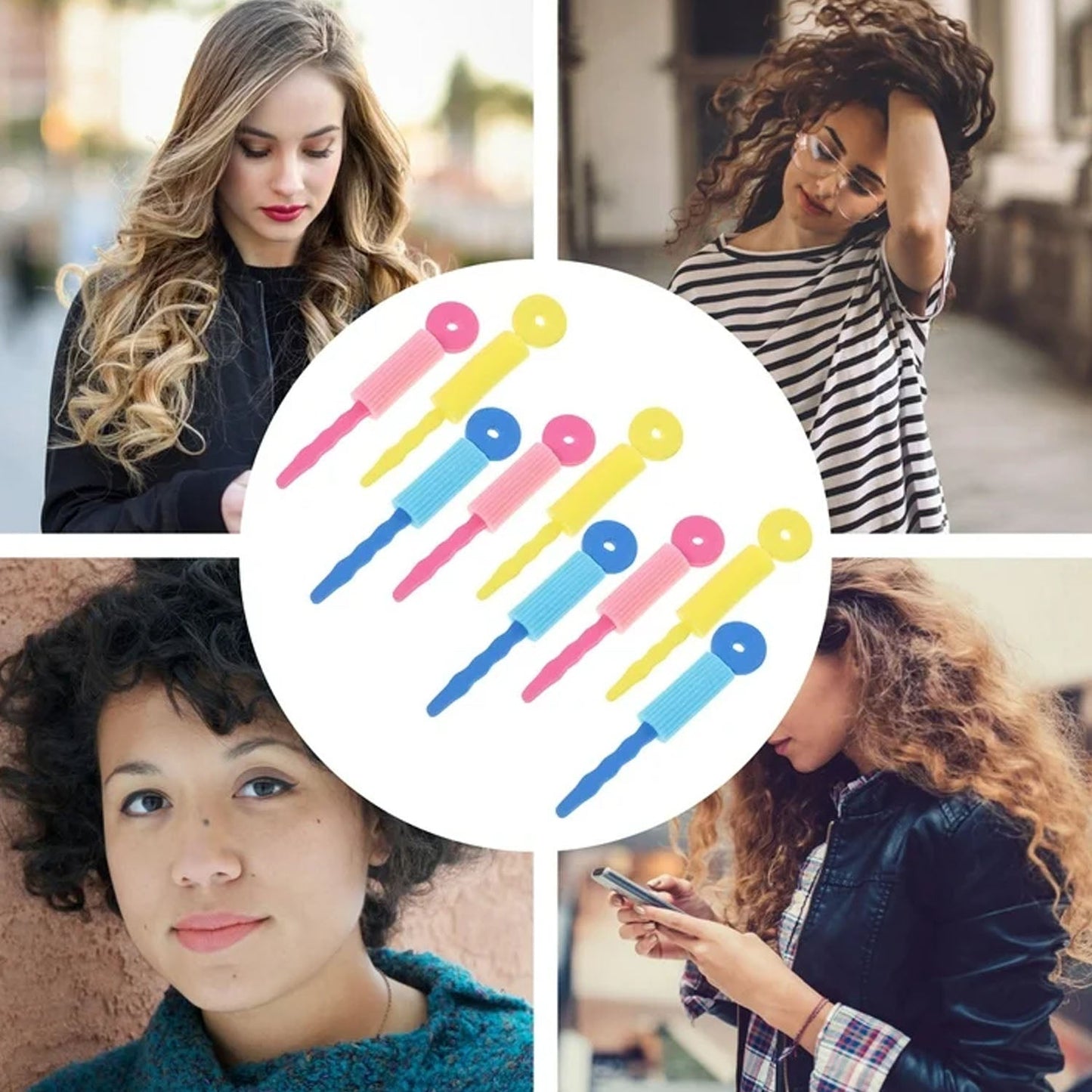 Easy use hair curling rollers