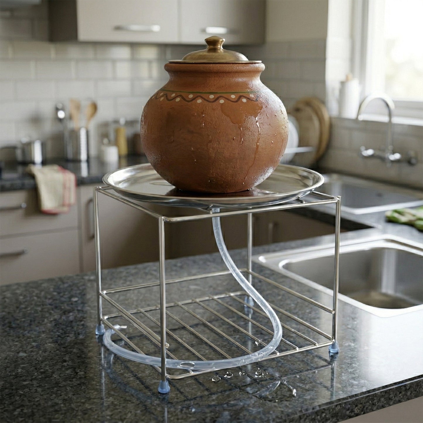 steel cutlery organizer stand