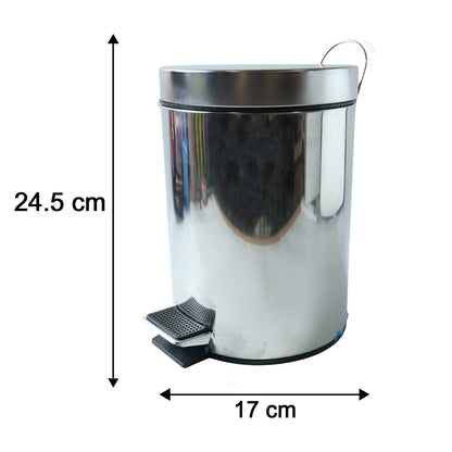 durable steel garbage bin with lid
