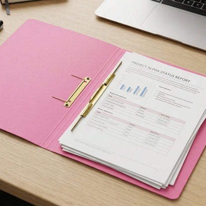 metal clip file folder