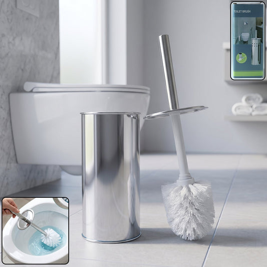 Premium Toilet Cleaning Brush with Holder Set (1 Pc)