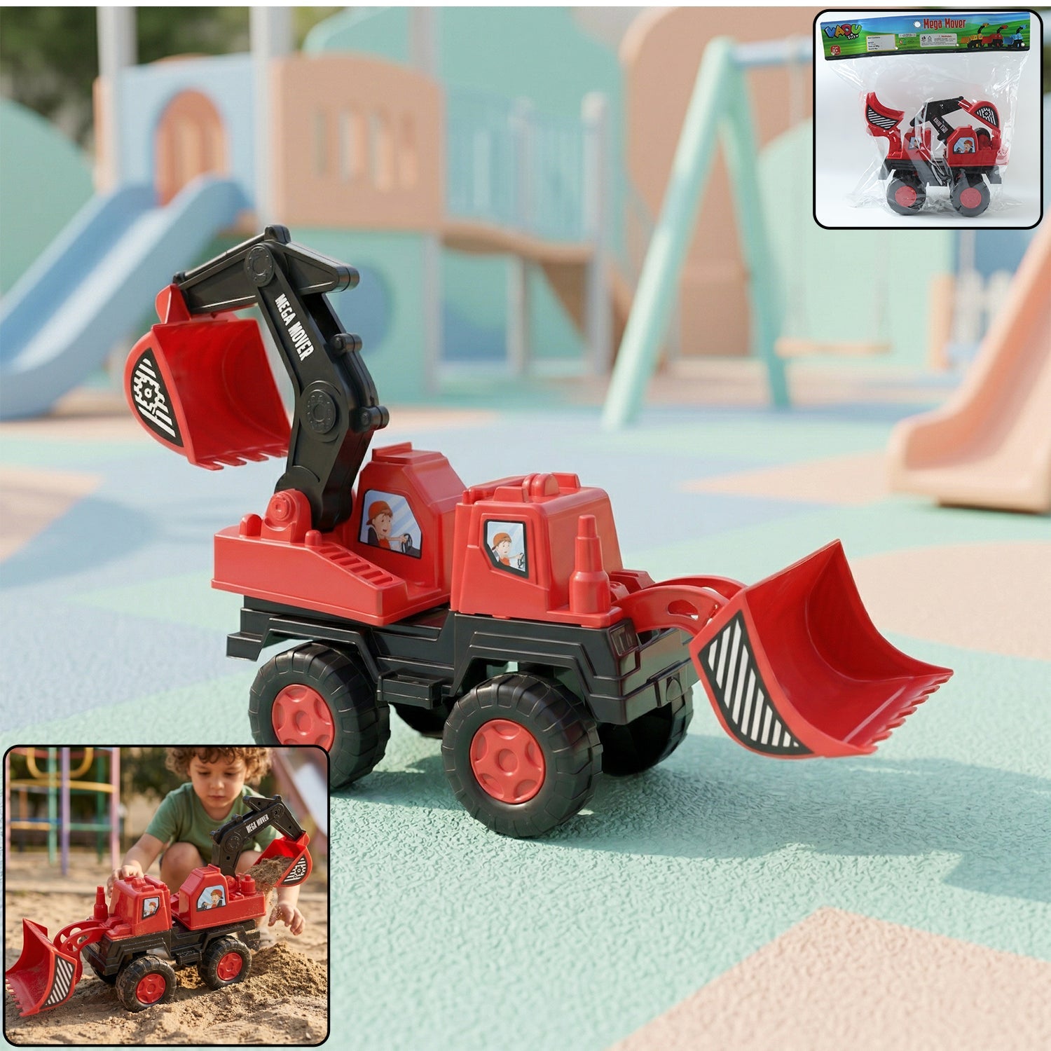 Kids excavator toy truck
