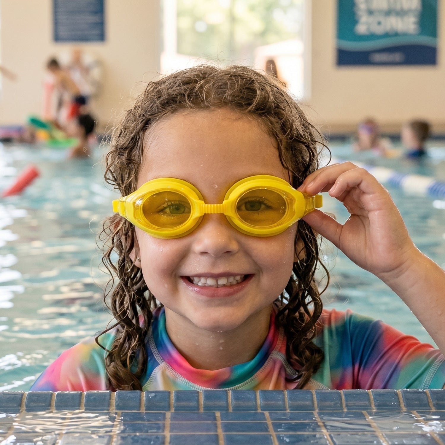anti leak seal kids pool goggles swim practice