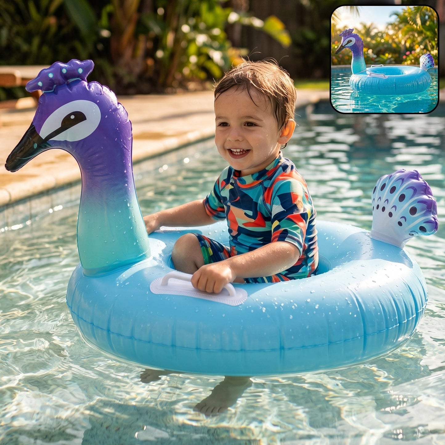inflatable kids swim ring comfortable floating safety tube