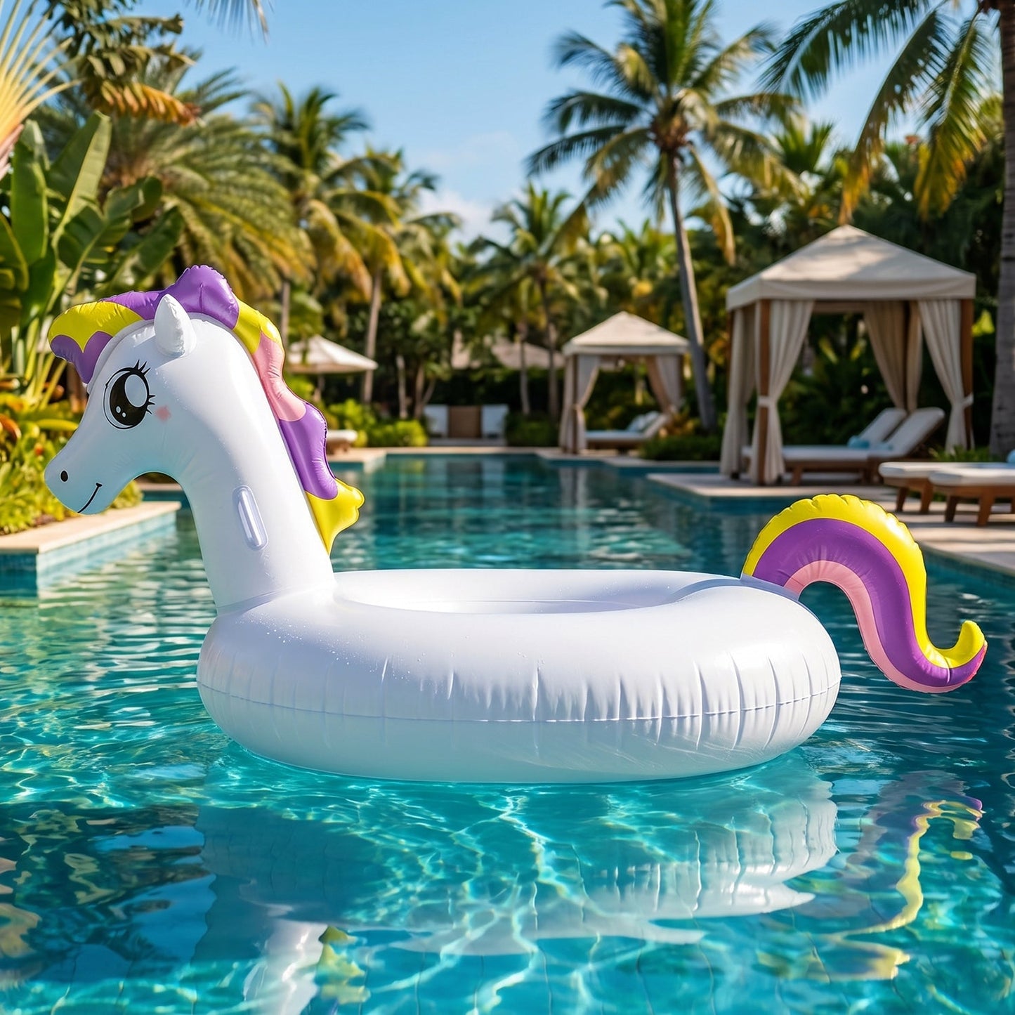 comfortable kids swim ring with safety handles