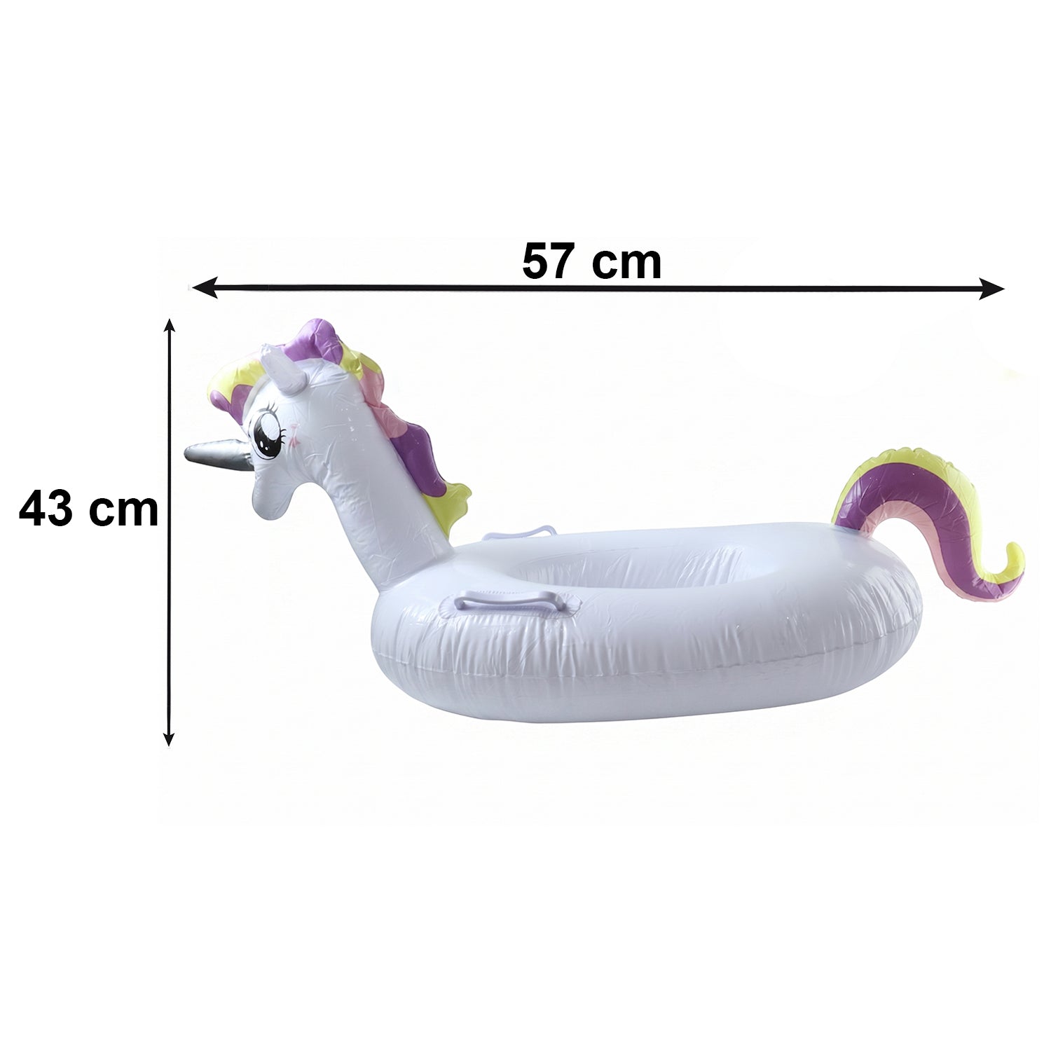 easy inflate unicorn swim ring kids use