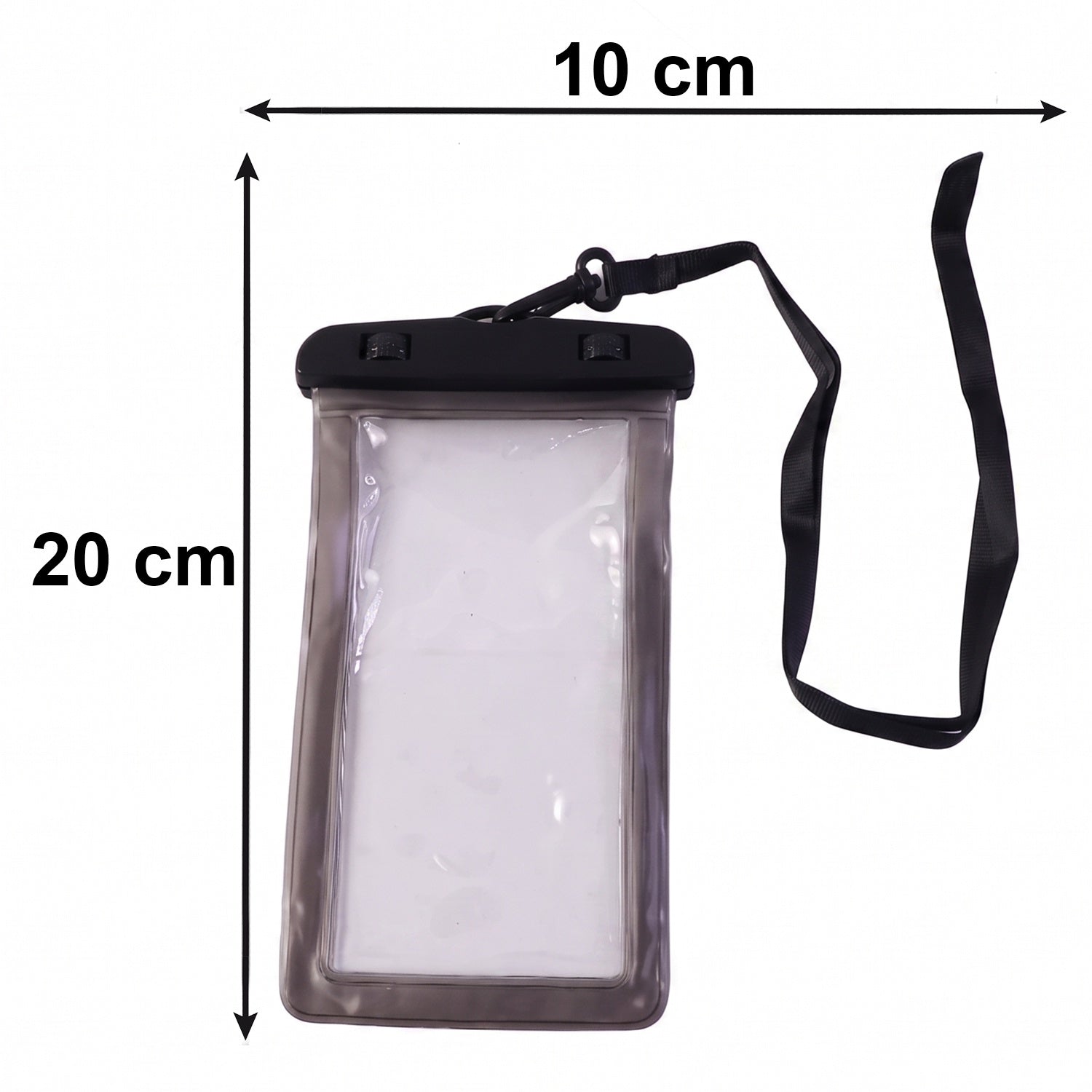 Black waterproof case top view