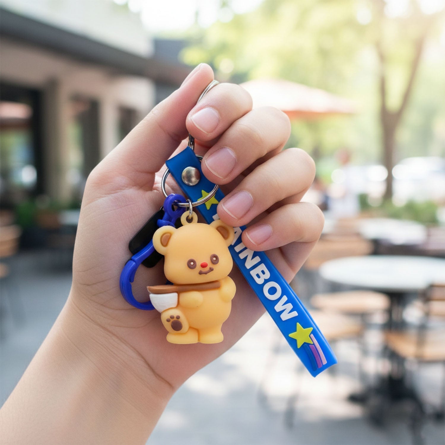 Kids bear character key holder