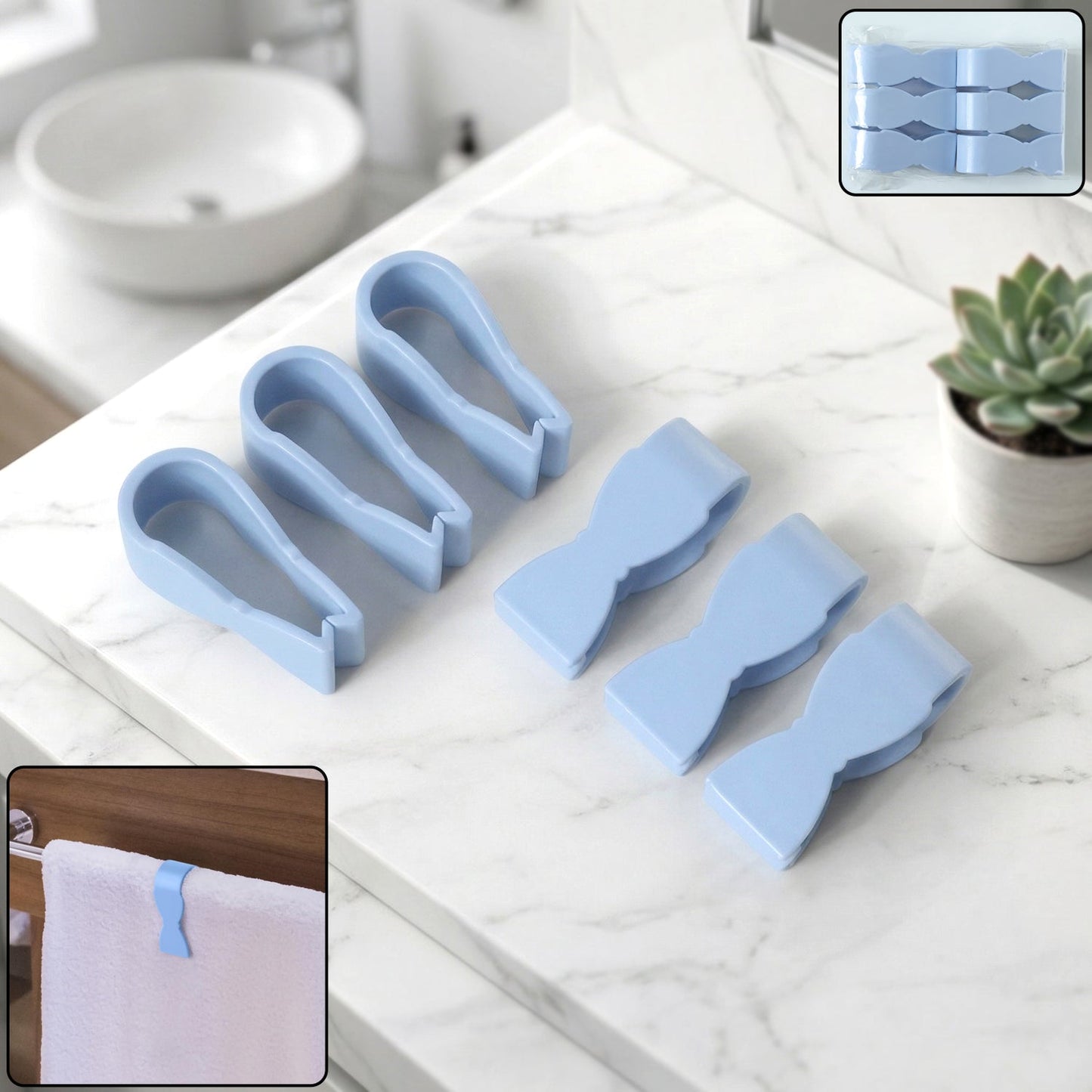 Multipurpose towel holder clips