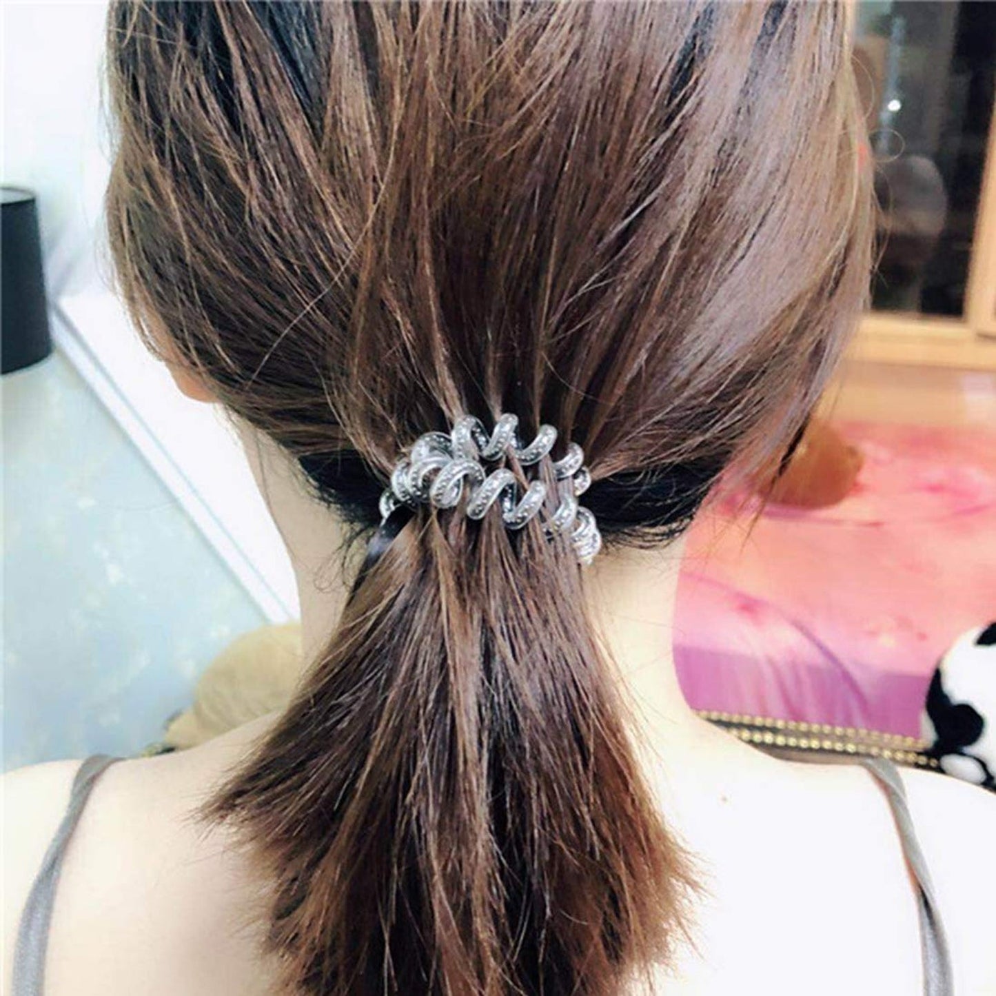 flexible transparent hair ties