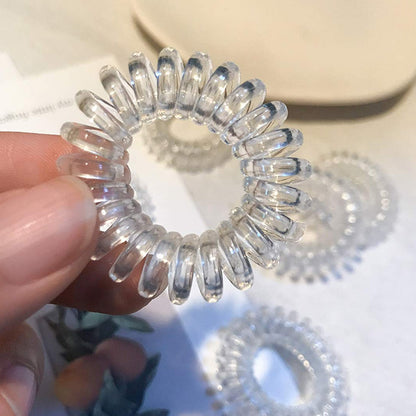 strong transparent hair ties