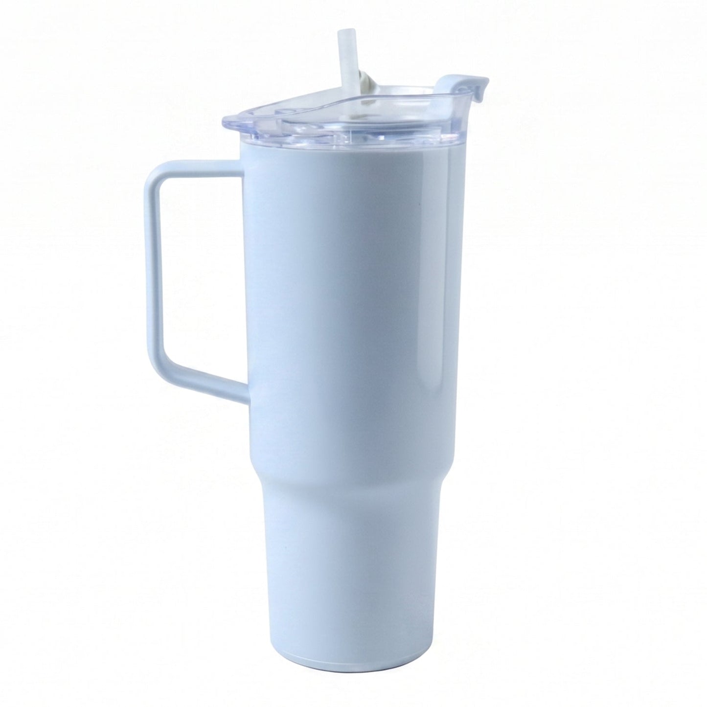 insulated travel tumbler with lid and straw