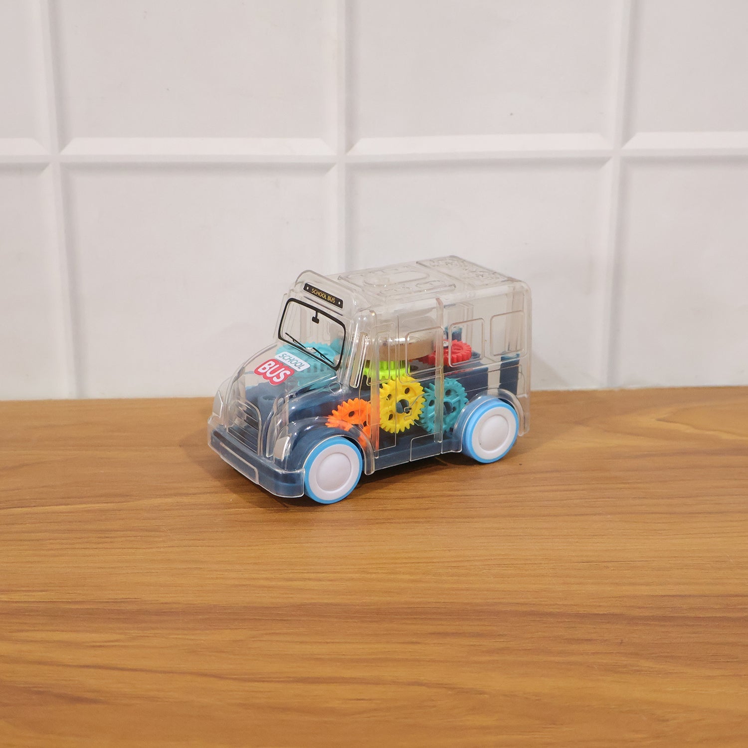  transparent toy bus with sound