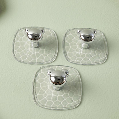 All-Plastic Adhesive Wall Hooks - Strong, No Damage, Easy to Install (3 Pc Set)