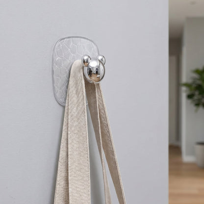 All-Plastic Adhesive Wall Hooks - Strong, No Damage, Easy to Install (3 Pc Set)
