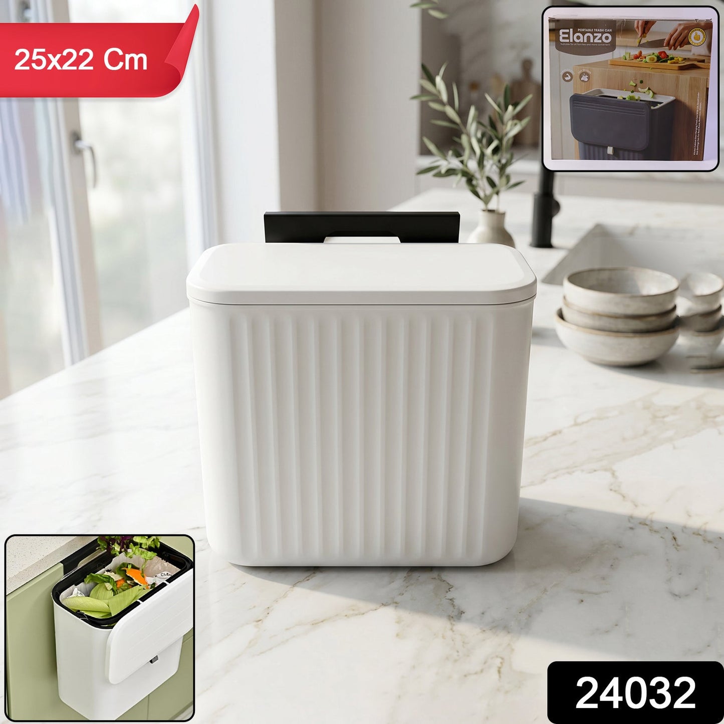 Small Desktop Trash Can with Lid