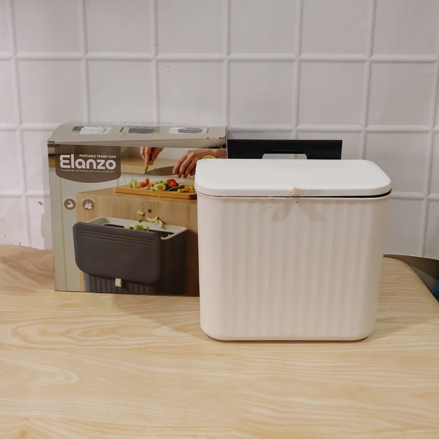 Portable Plastic Kitchen Dustbin, Trash Bin (1 Pc, 25x22 Cm)