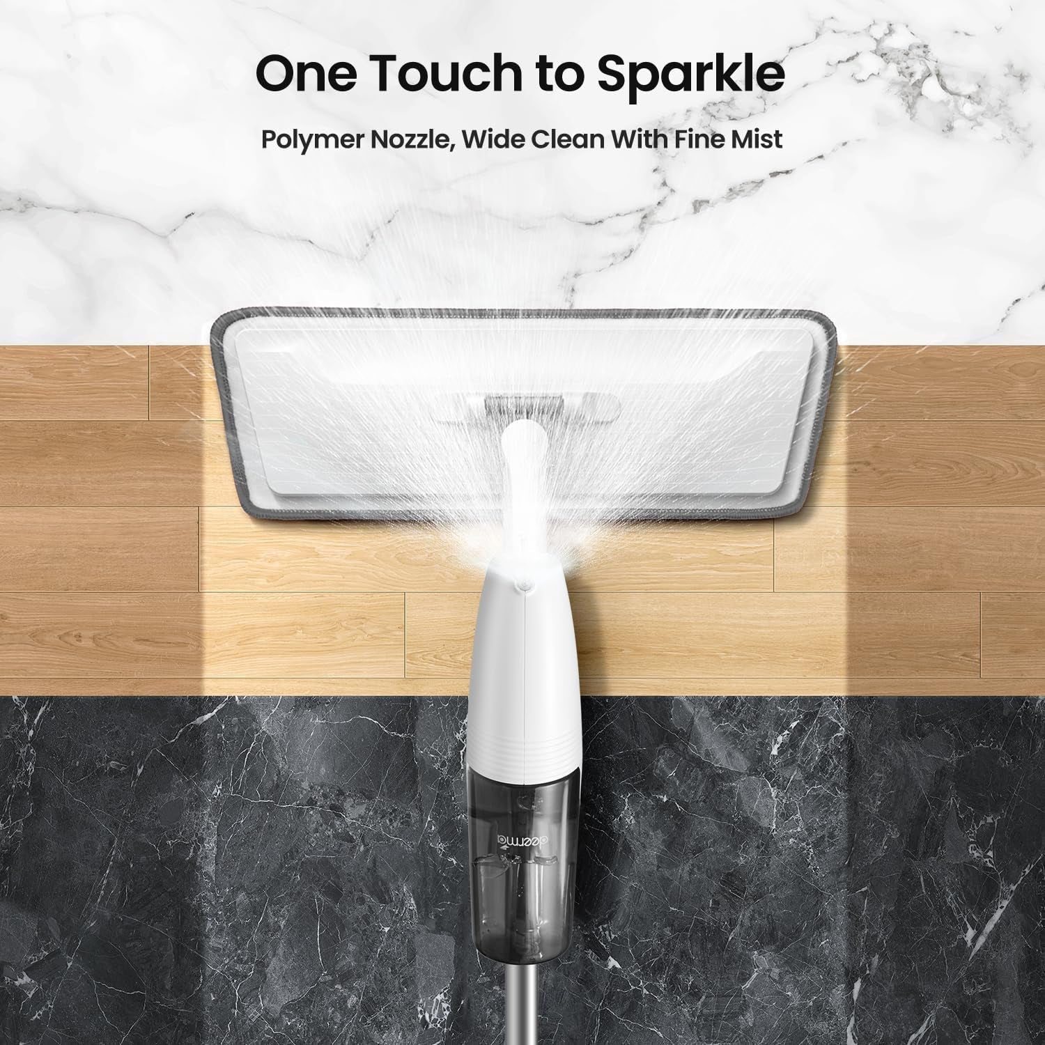  floor cleaning spray mop with microfiber pad