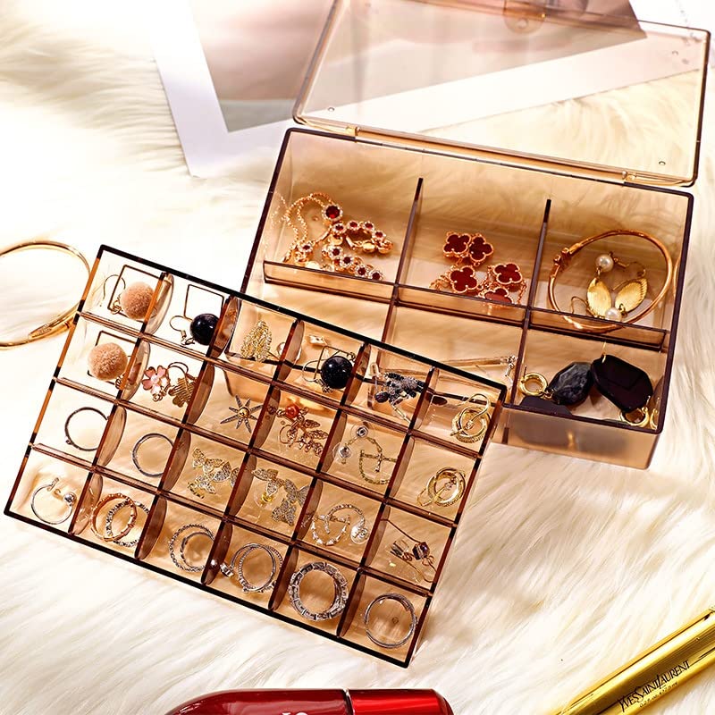2-layer acrylic dustproof jewellery storage box 30 compartments India