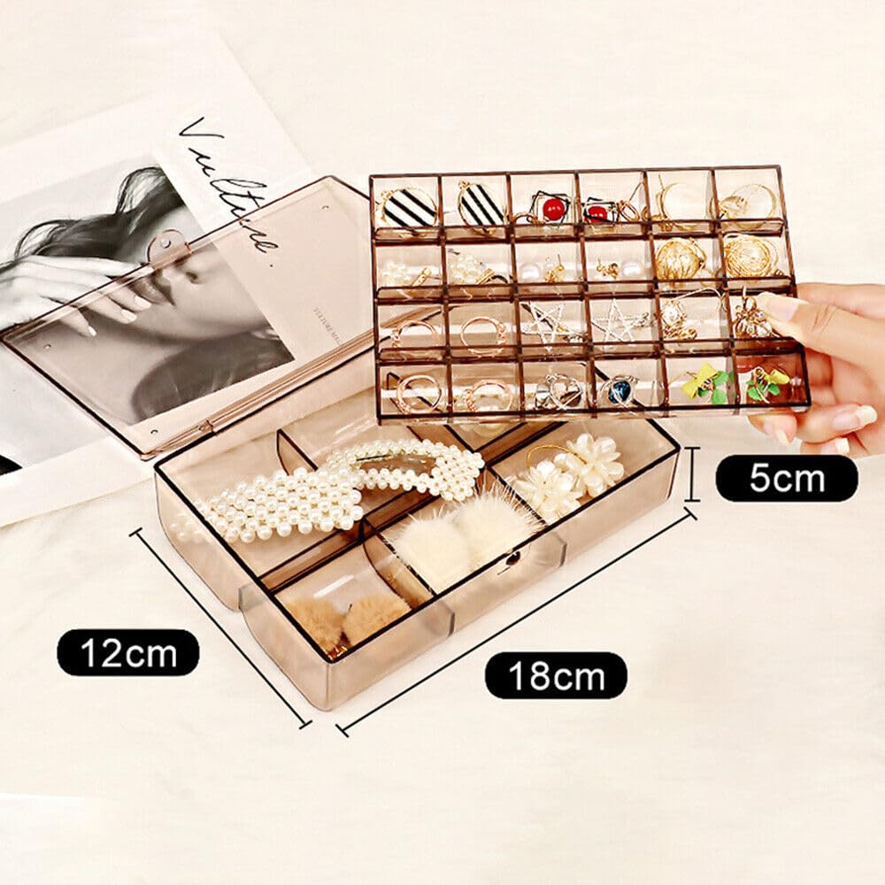 Makeup vanity acrylic storage box 30 grids for earrings and nail art India