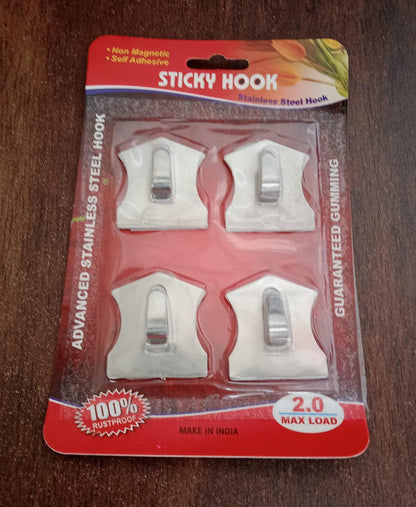Self-Adhesive Stainless Hooks – Waterproof for Robes, Coats & Towels