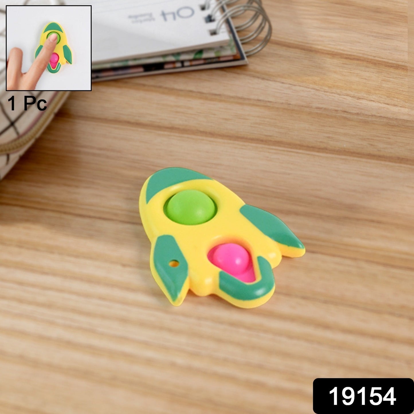 Rocket Shaped Dimple Keychain Toy (1 Pc)