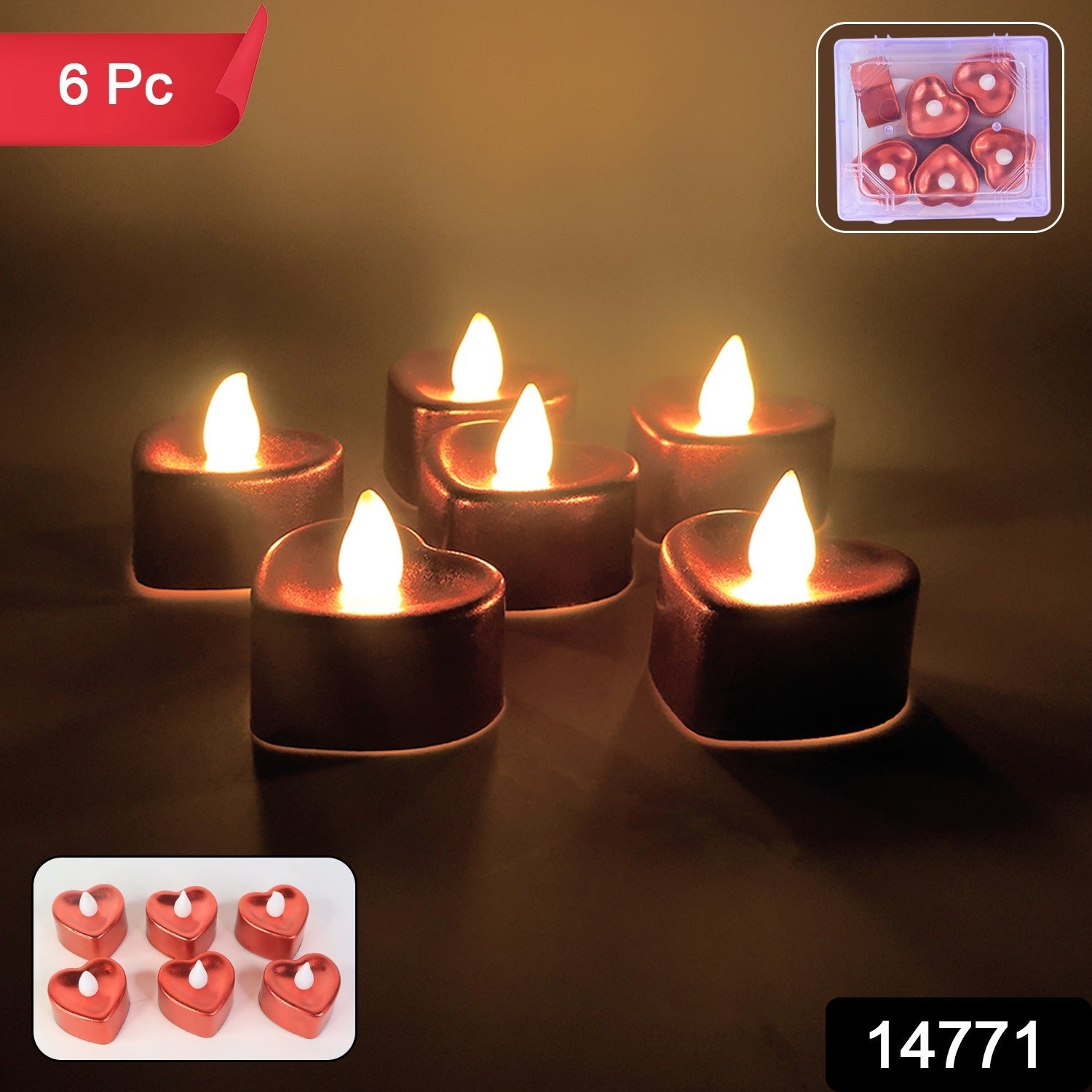 Premium Heart Shape LED tealights
