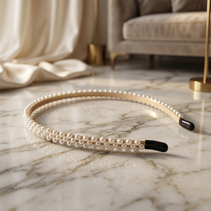 Premium Styling Pearl Embellished Stylish Hairband (1 Pc)